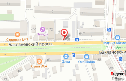 Салон связи МТС на Баклановском проспекте на карте