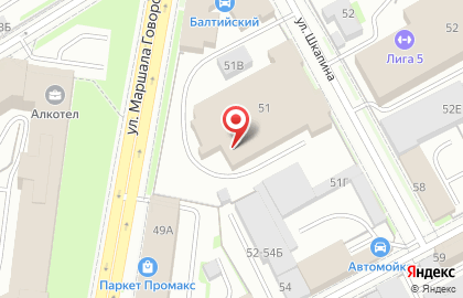 Газавтоснаб на улице Шкапина на карте