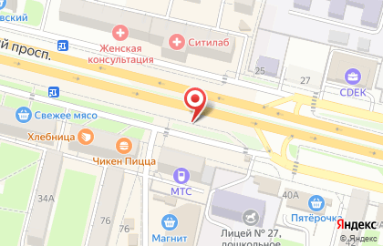 Киоск по продаже фруктов и овощей на Московском проспекте на карте