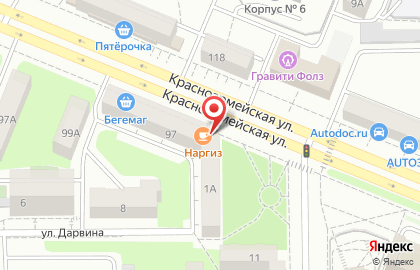 Караоке Наргиз на Красноармейской улице на карте
