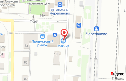 Супермаркет Магнит в Новосибирске на карте