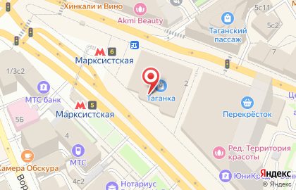 Л'этуаль на Таганской улице на карте
