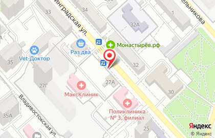 Киоск по продаже хлебобулочных изделий в Ленинградском переулке на карте