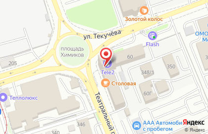 Tele2 на улице Текучева на карте