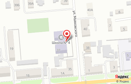 Средняя общеобразовательная школа №4 на улице Маяковского на карте