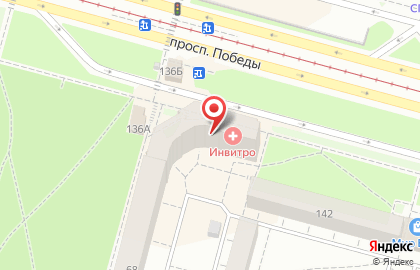 Медицинская компания Инвитро на проспекте Победы на карте