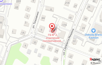 Городская больница №2 в Калининграде на карте