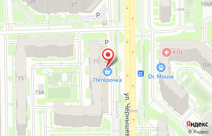 Супермаркет Пятёрочка в Красноярске на карте