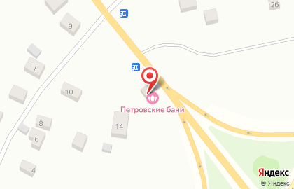 Петровские бани в деревне Разметелево на карте