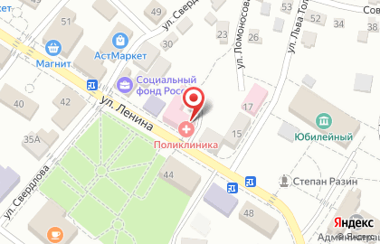 Среднеахтубинская Центральная Районная Больница на улице Ленина в Средней Ахтубе на карте