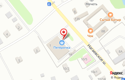 Супермаркет Пятёрочка в Орджоникидзевском районе на карте
