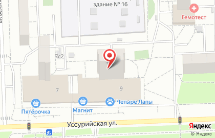 Мультиремонт на Уссурийской улице на карте