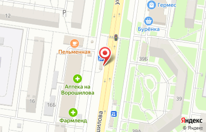 Евросеть на улице Ворошилова на карте