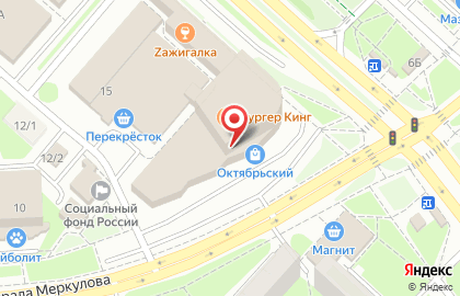 Гипермаркет игрушек Бегемот в Октябрьском районе на карте