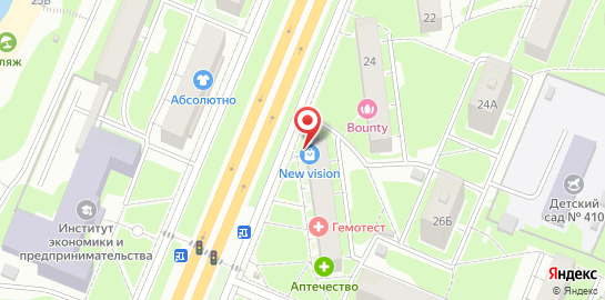 Салон оптики New vision на проспекте Ленина на карте