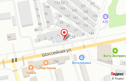 Магазин Строймир на Шоссейной улице на карте