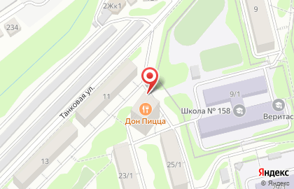 Маркет на Танковой улице на карте
