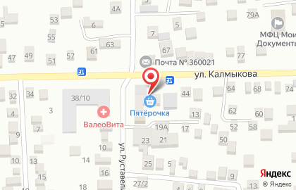 Универсам Пятерочка на улице Руставели на карте