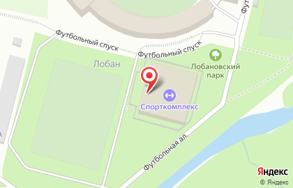 Воздухоопорный спортивный комплекс для занятий мини-футболом и теннисом на карте
