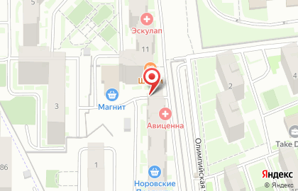 Спортивный клуб Samurai на Олимпийской улице на карте