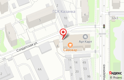 Магазин периодических изданий Мир прессы Казань на Солдатской улице на карте