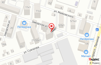 Пекарня Мука на улице Суворова на карте