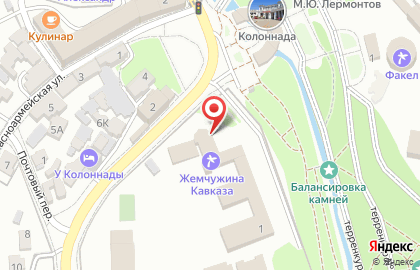 Санаторий Жемчужина Кавказа в Кисловодске на карте