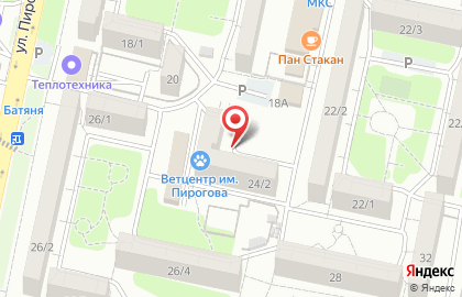 Дива на улице Пирогова на карте