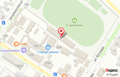 Стадион Строитель в Красноярске на карте
