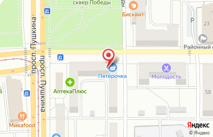 Дискаунтер Пятёрочка на проспекте Пушкина на карте