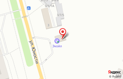 МАЗС Экойл, МАЗС на улице Юности на карте
