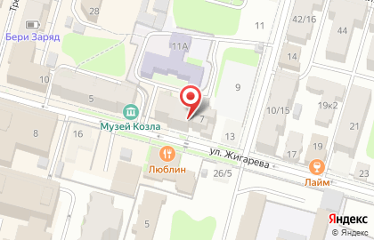 Ателье Модница на улице Жигарева на карте