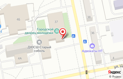 Городской дворец молодежи на улице Пархоменко на карте