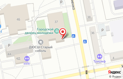 Школа танцев Евразия на улице Пархоменко на карте