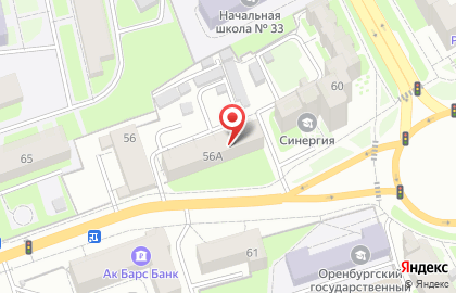Продуктовый магазин в Оренбурге на карте