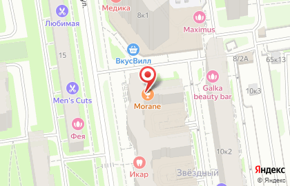 Бар-ресторан Morane на Пулковской улице на карте