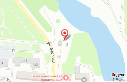Продуктовый магазин на ул. Бурлаки, 3 на карте