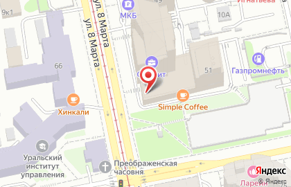 Мини-маркет Брусника маркет в Ленинском районе на карте
