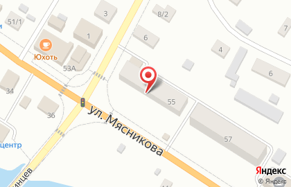 Салон связи МегаФон на улице Мясникова на карте