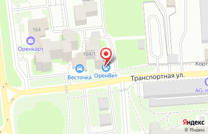 Ветеринарная клиника ОренВет в Дзержинском районе на карте