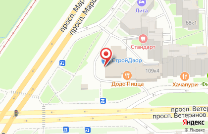 Магазин входных дверей Двери Гранит СПБ на метро Проспект Ветеранов на карте
