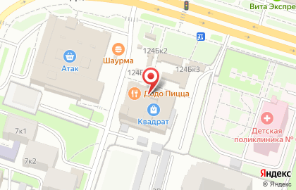 Торгово-развлекательный центр Квадрат в Октябрьском районе на карте