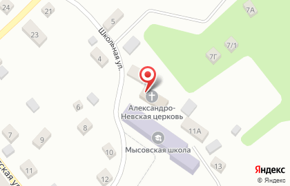 Церковь во имя Святого Благоверного князя Александра Невского на Школьной улице на карте