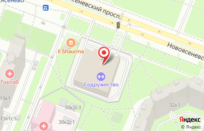 Главное бюро медико-социальной экспертизы по г. Москве на Новоясеневском проспекте на карте
