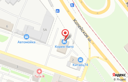 Автоцентр по продаже автозапчастей для корейских автомобилей Корея-Авто в Челябинске на карте