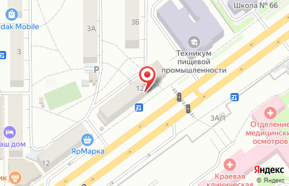 Киоск по изготовлению ключей, Советский район на улице Партизана Железняка на карте