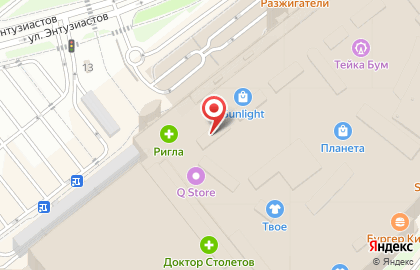 Ломбард 585*Золотой на улице Энтузиастов на карте