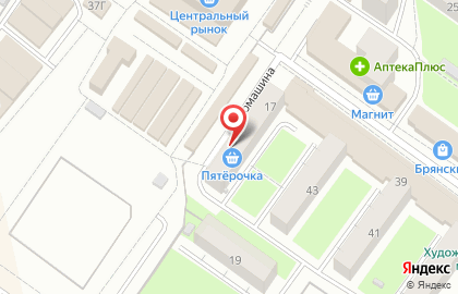 Супермаркет Пятёрочка в Советском районе на карте