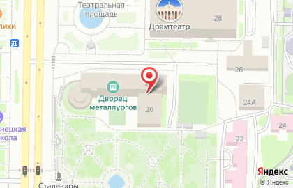 Гриф на проспекте Металлургов на карте