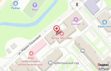 Стоматология Жемчужина на улице Марии Ульяновой на карте